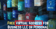 Image of virtual mailboxes with title Free Virtual Address for Business LLC or Personal
